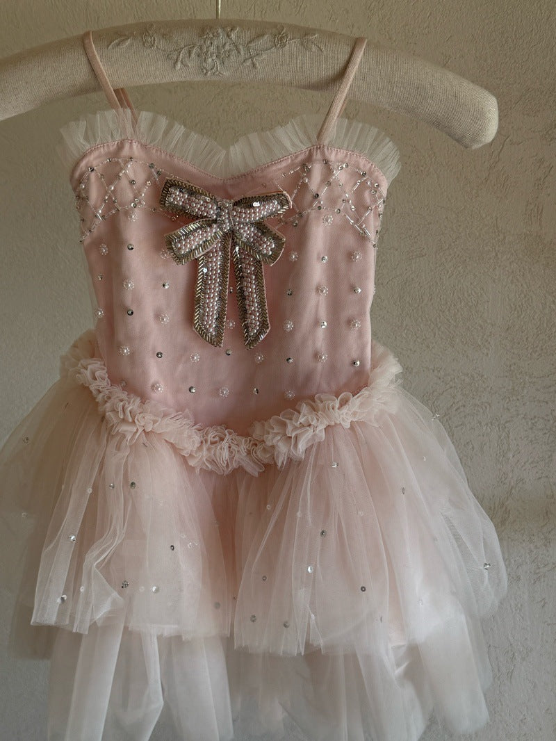 Heavy Industry Pink Tulle Dress ビーズ装飾 キャミソールワンピース【mh0013256】