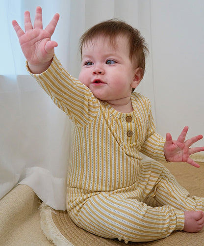 長袖ロンパース/パンツ ストライプ スペース宇宙 ドットプリント【mh0011716】