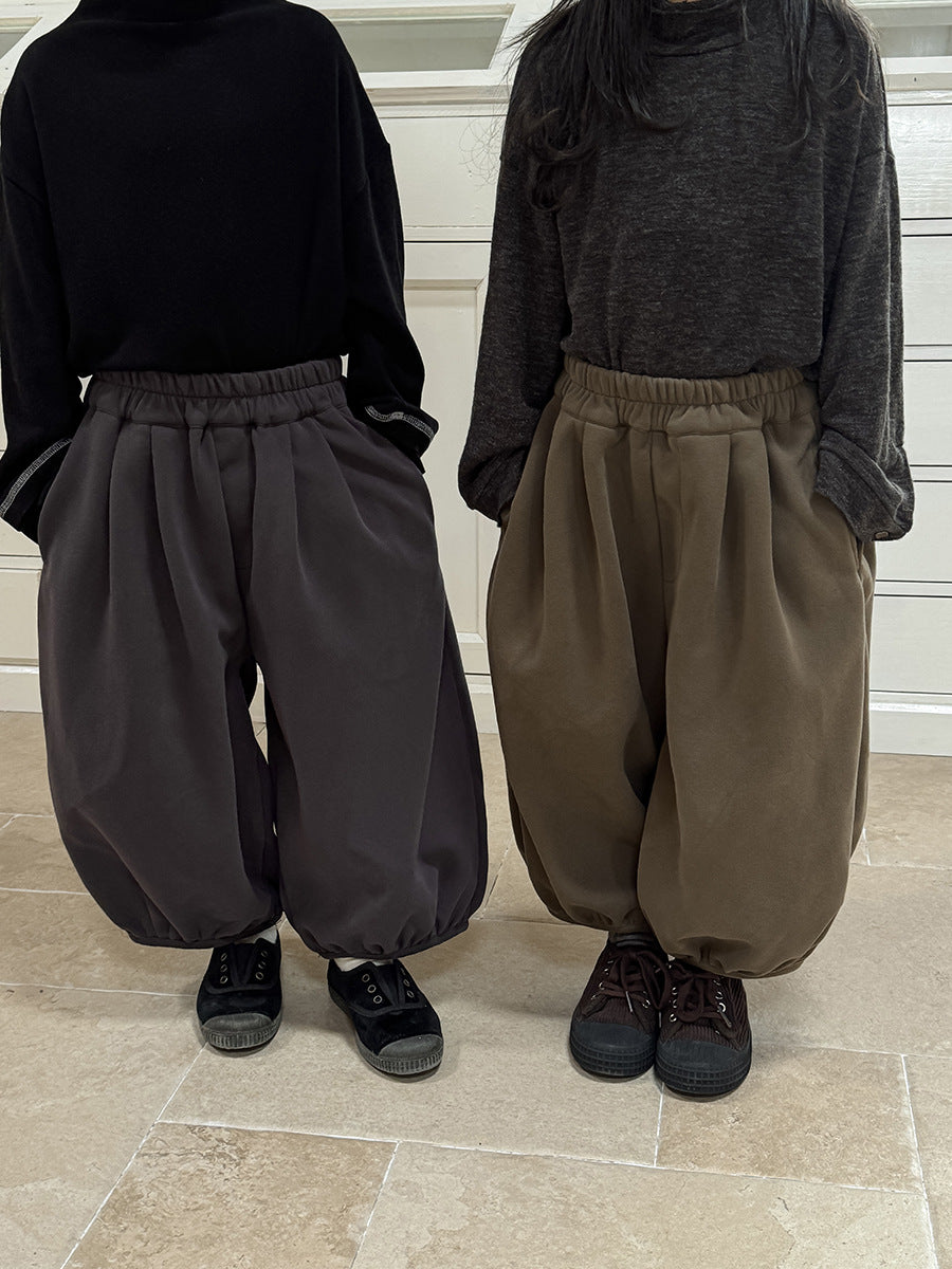 Kids' Pleated Sweat Balloon Long Pants [mh0014784]