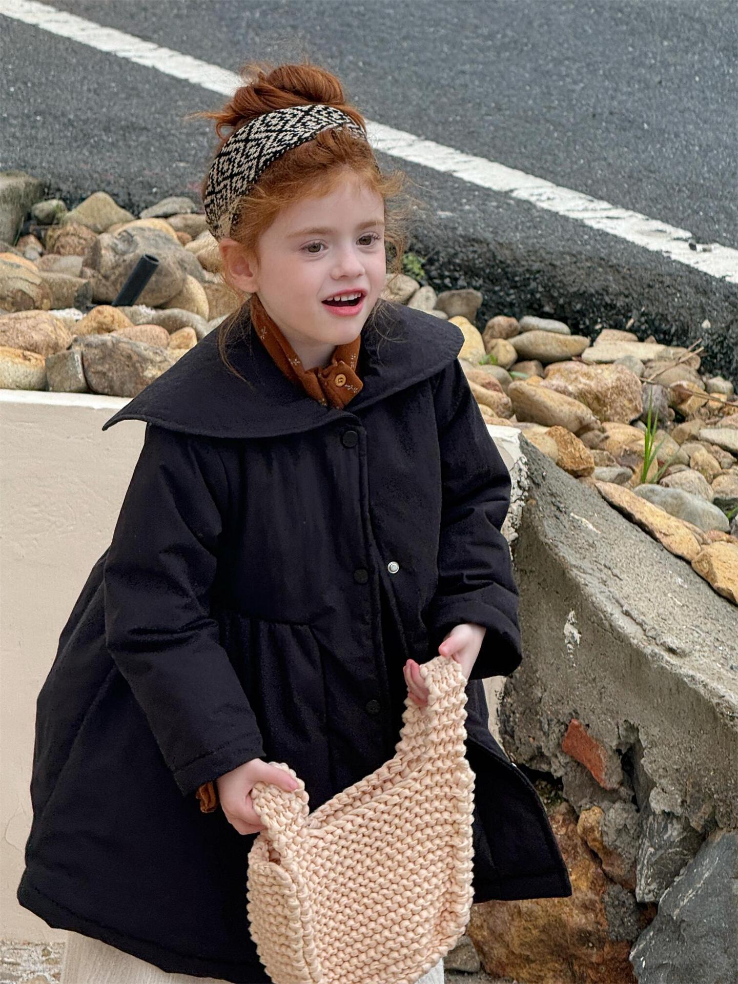 ミドル丈コート ラペル襟 キルティング Aライン 中綿入り アウター【mh0011732】