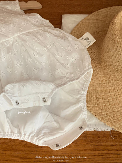 Eyelet Embroidery Romper アイレット 刺繍 ロンパース【mh0012536】