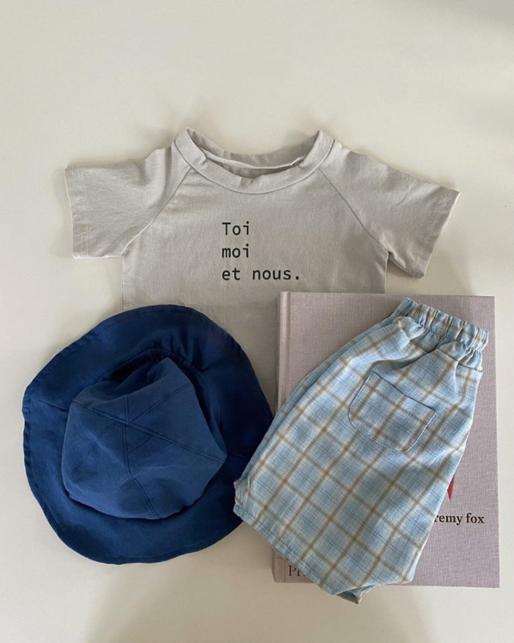 Letter Print Cotton T-shirt ロゴ Tシャツ【mh0012614】