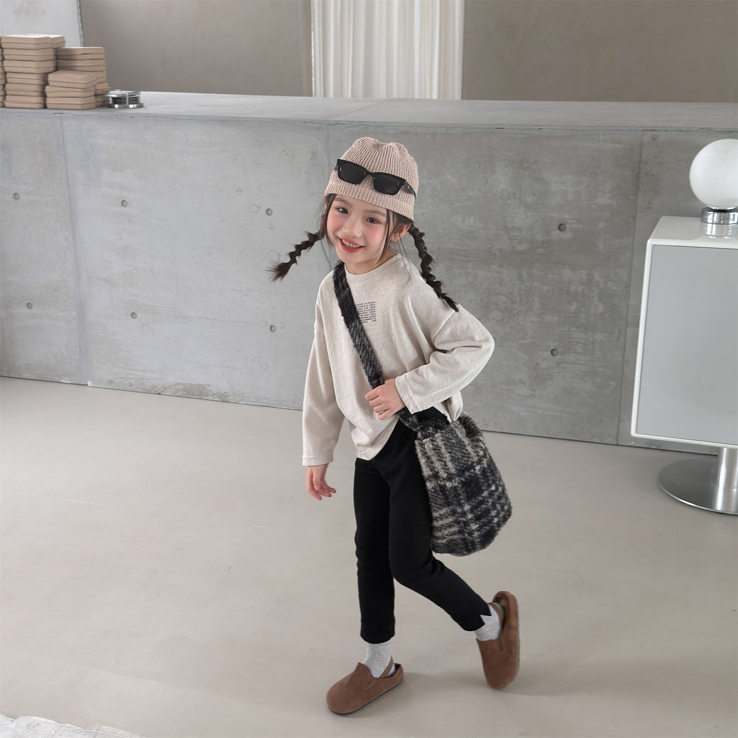 Kids' High-Waist Back Pocket Leggings Pants [mh0014051]