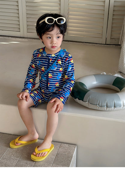 Long Sleeve UV Protection One-piece Swimsuit [mh0012580]