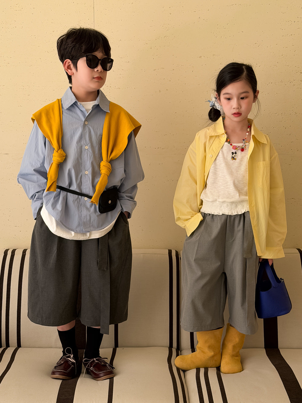 Crinkle Cotton Long Sleeve Shirt [mh0012512]