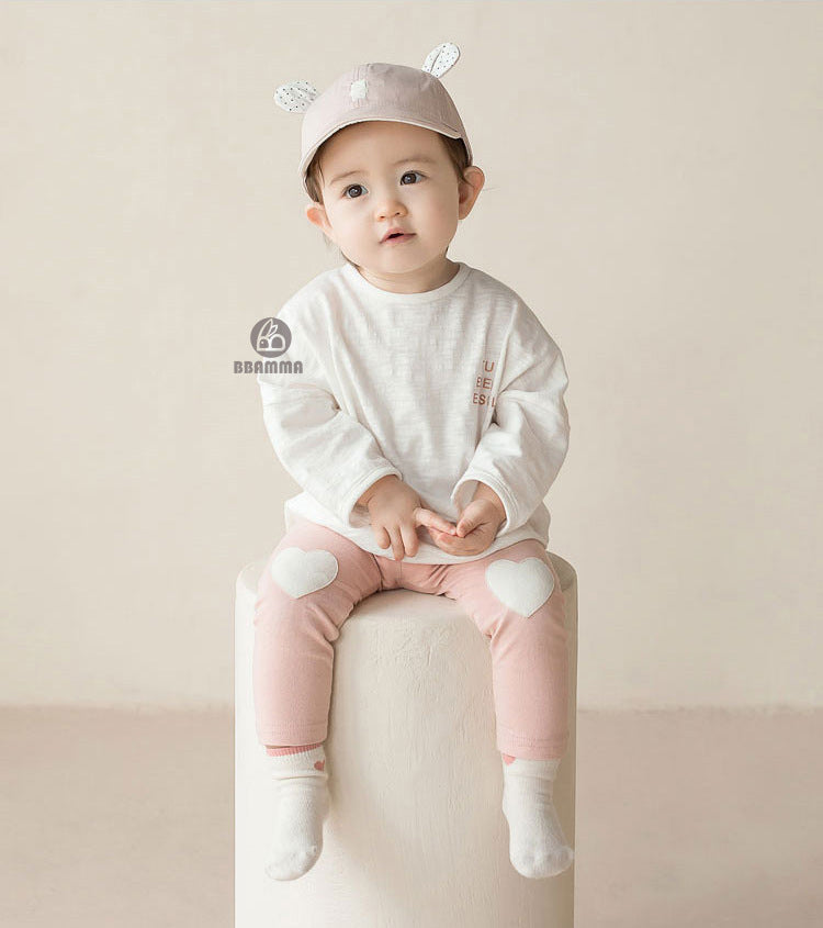 Heart Patch Cotton Leggings ハートパッチ レギンスパンツ【mh0012608】