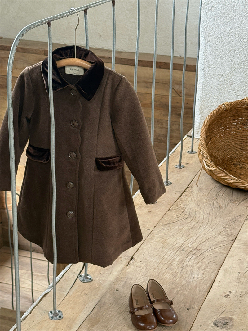 Aラインコート 襟付き ミディ丈 中綿 アウター【mh0011625】