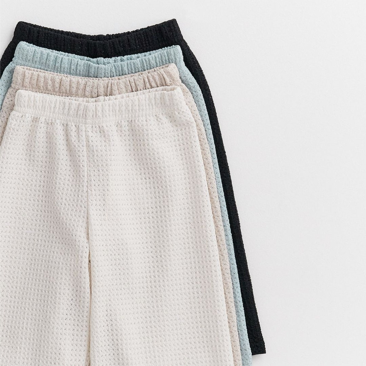 Baby Waffle Openwork Cardigan, Camisole & Long Pants - 3 Piece Set【mh0009038】