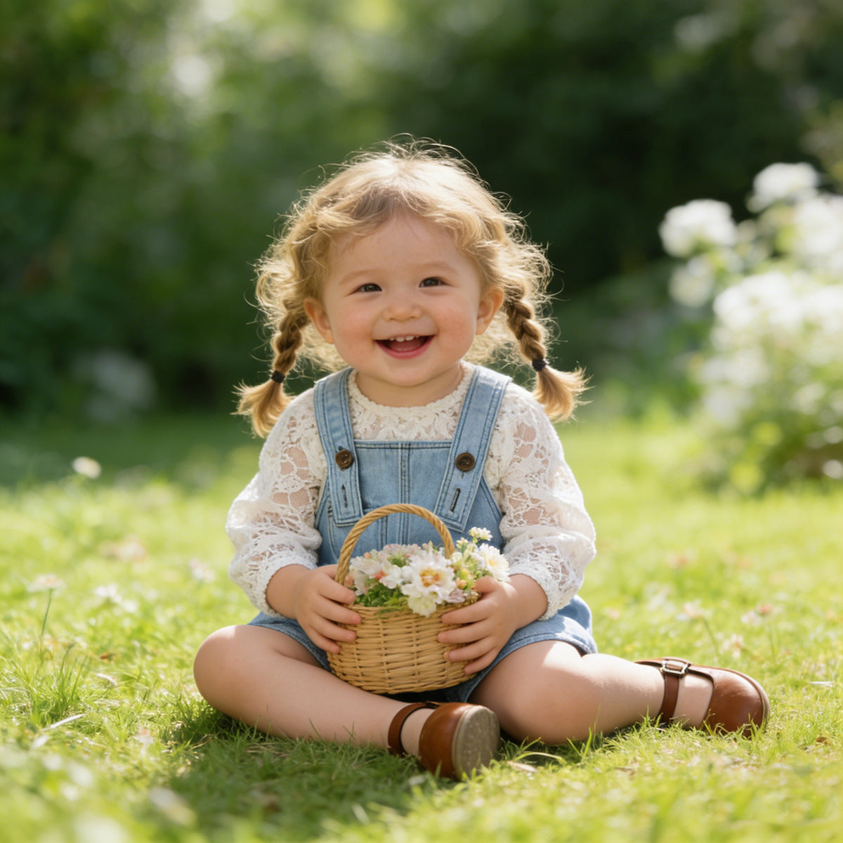 Denim Strap Baby Jumpsuit デニム サロペット ロンパース【mh0012503】