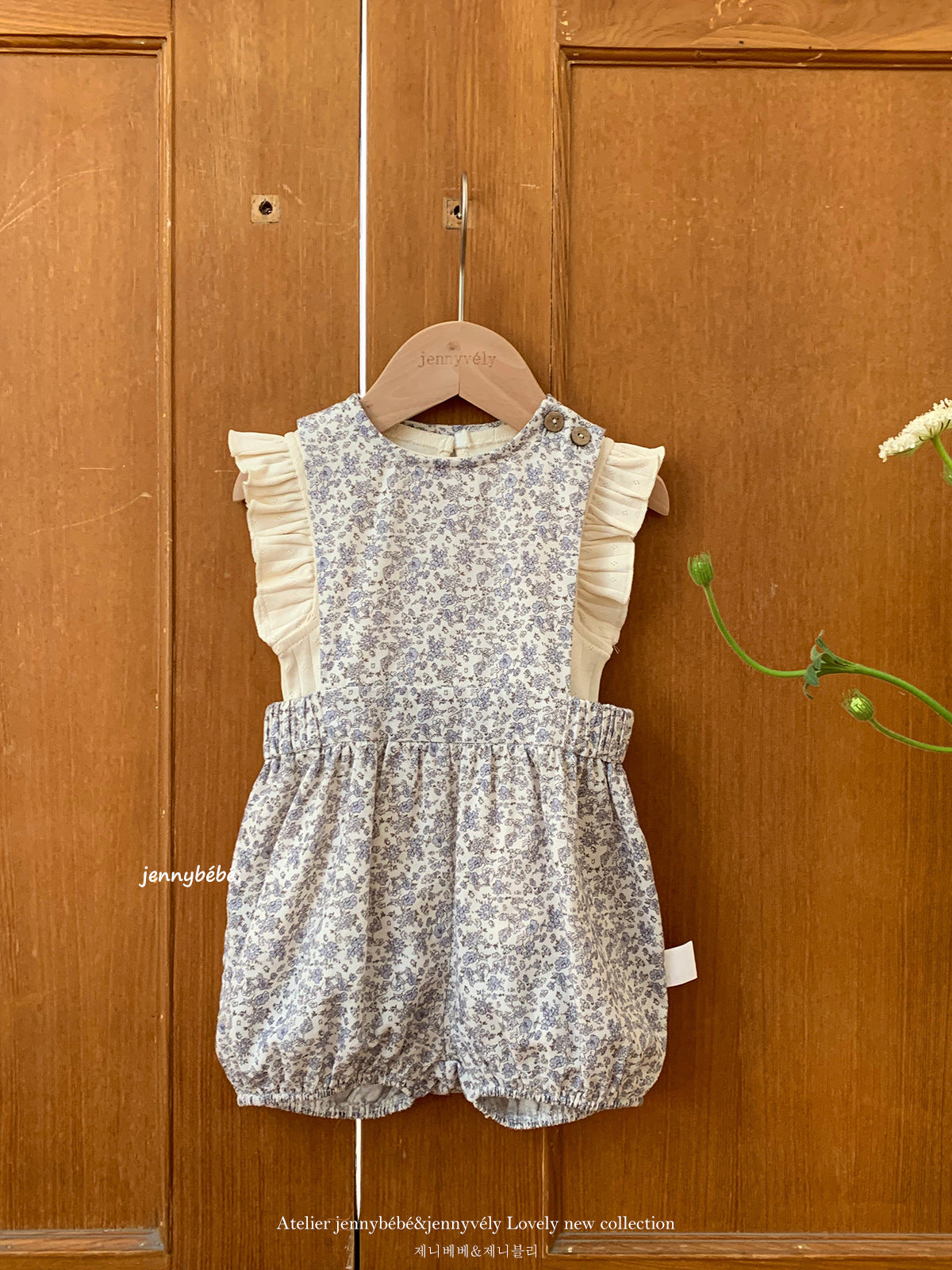 Floral Cotton Blouse Romper Set 花柄 コットン ブラウス ロンパース セットアップ【mh0012543】