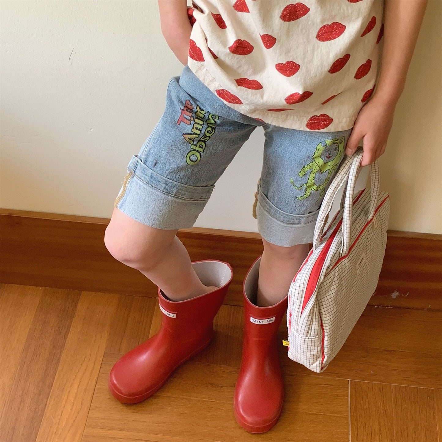 Graphic Denim Shorts ワークデニム ハーフパンツ【mh0013222】