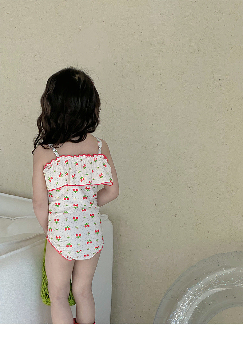 UPF50 Plus Cherry Heart Printed One-piece チェリー ハート 水着【mh0012595】