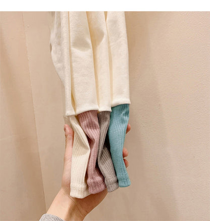 Contrast Color Cotton Leggings バイカラー ストレッチ レギンス【mh0012682】