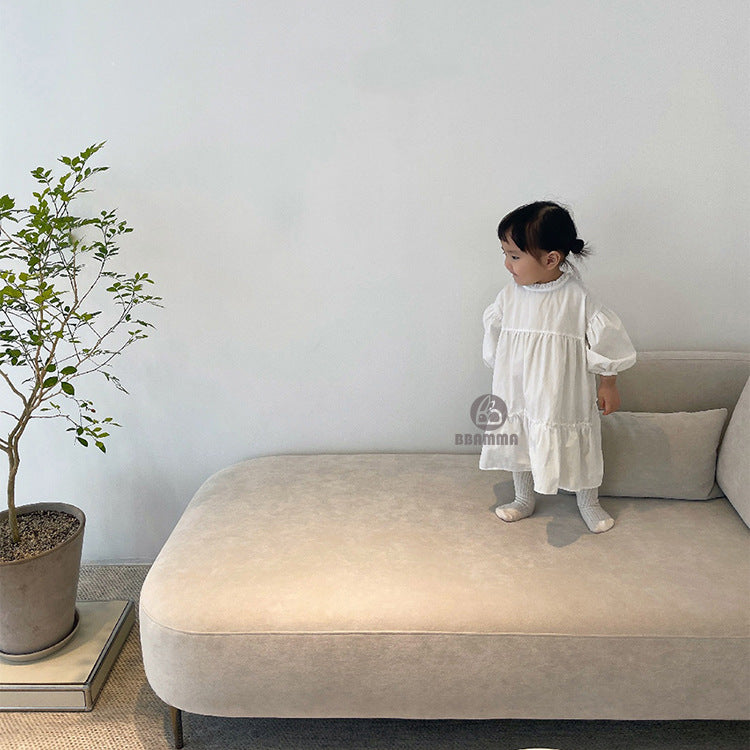 Tiered Cotton Princess Dress ティアード 長袖ワンピース【mh0012639】