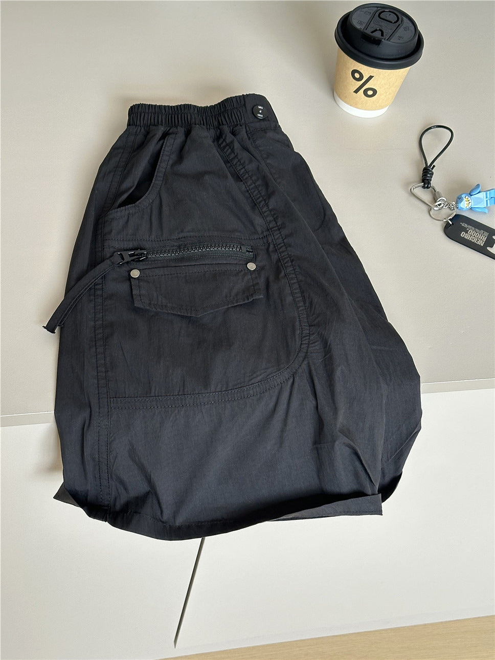 Cargo Pocket Shorts ジッパーポケット ハーフパンツ【mh0012964】