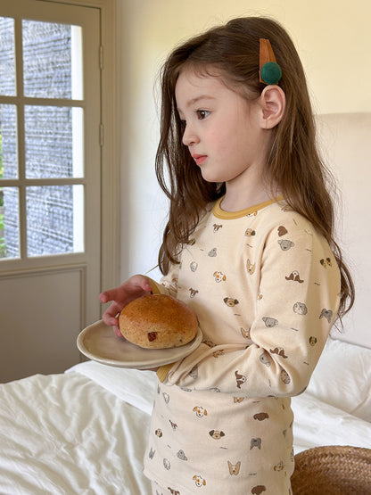 Long Sleeve Printed Pajama Set 長袖 プリント パジャマ セット【mh0012244】