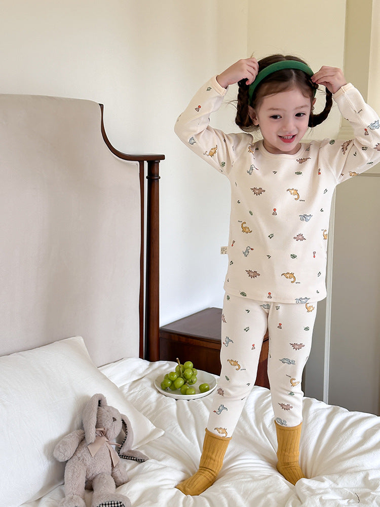 Long Sleeve Printed Pajama Set 長袖 プリント パジャマ セット【mh0012244】