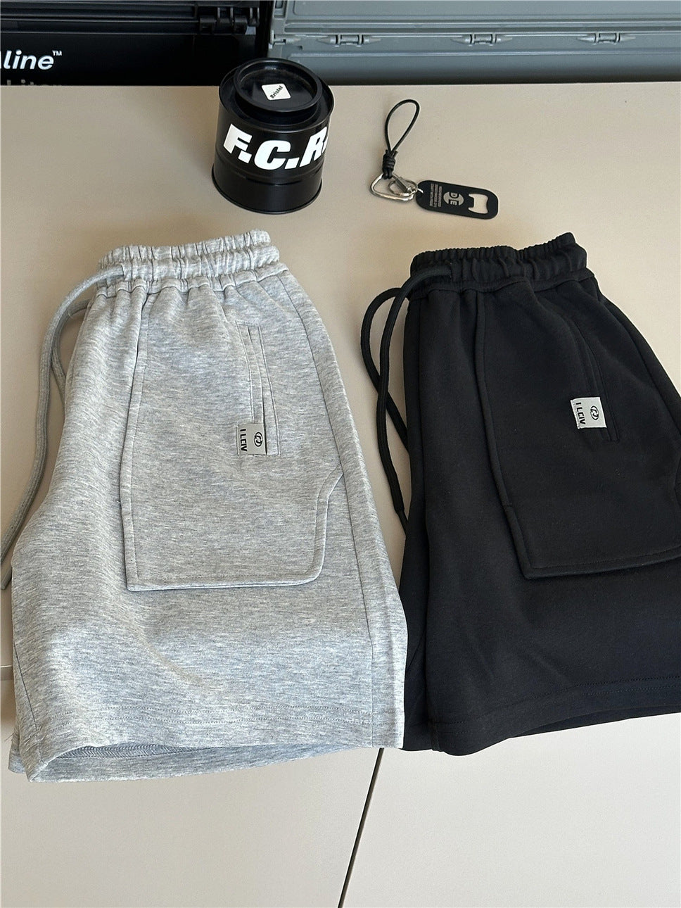 Casual Sport Shorts パッチポケット スウェットハーフパンツ【mh0012957】