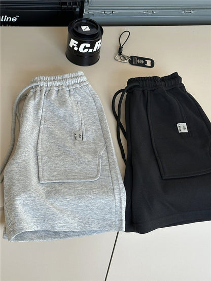 Casual Sport Shorts パッチポケット スウェットハーフパンツ【mh0012957】
