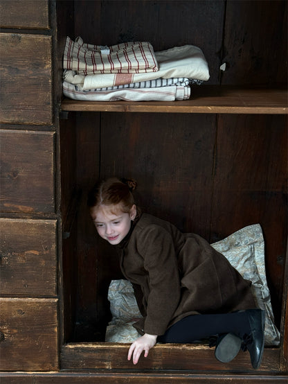 Aラインコート 襟付き ミディ丈 中綿 アウター【mh0011625】