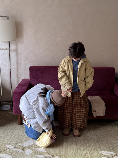 ブルゾンジャケット キッズ 中綿 厚手 ラペル ショート丈 カジュアル アウター【mh0011661】