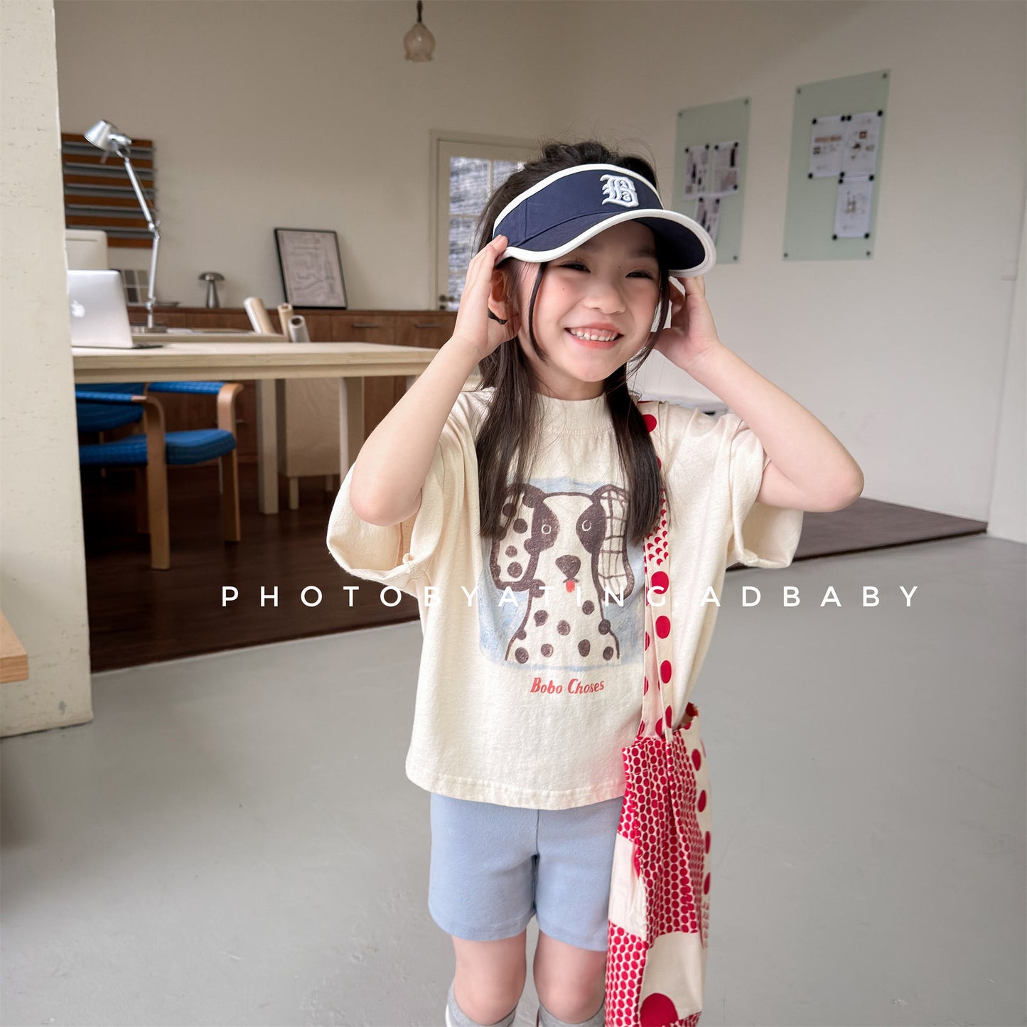 Dalmatian Graphic Cotton Jersey Top Short Sleeve T-shirt アニマル プリント Tシャツ【mh0012660】