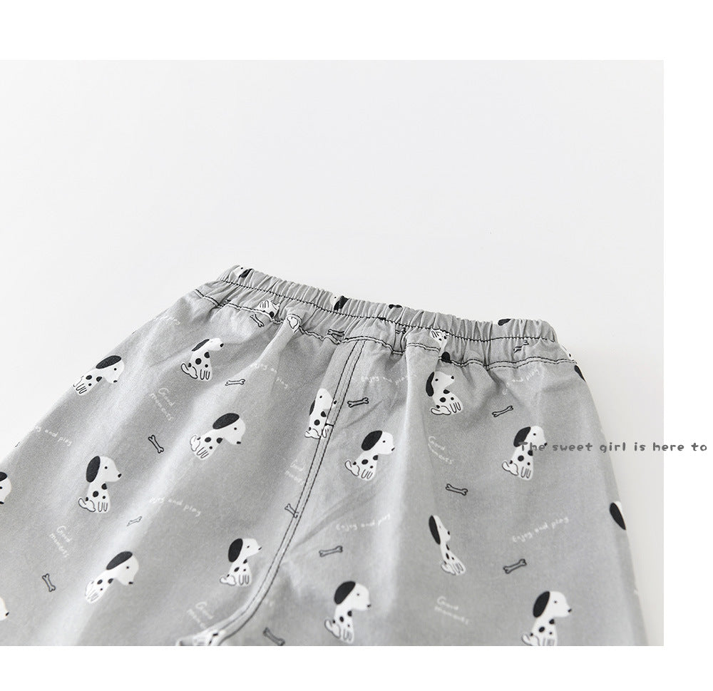 Playful Puppy Co-ord 半袖Tシャツ ショートパンツ セットアップ【mh0012861】