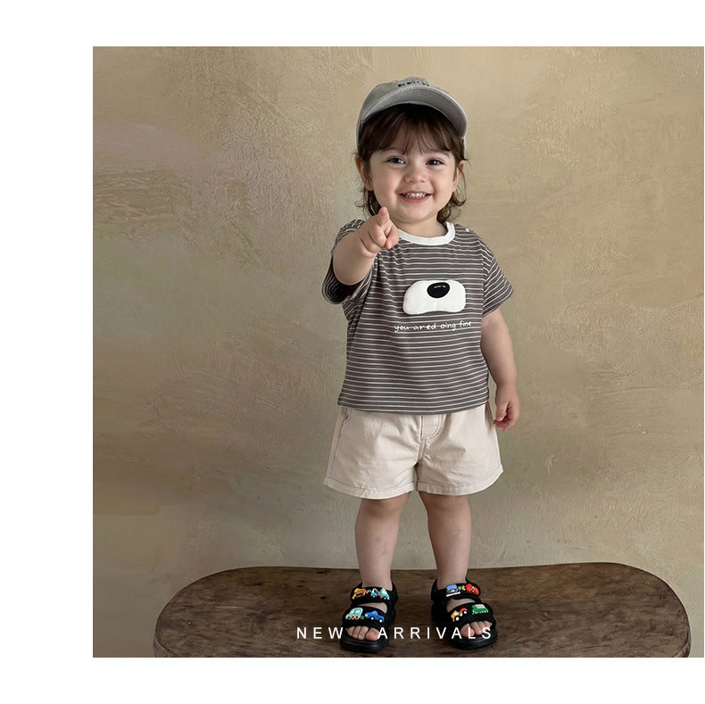 Animal Stripe Tee ボーダー ドッグノーズ 半袖Tシャツ【mh0012863】