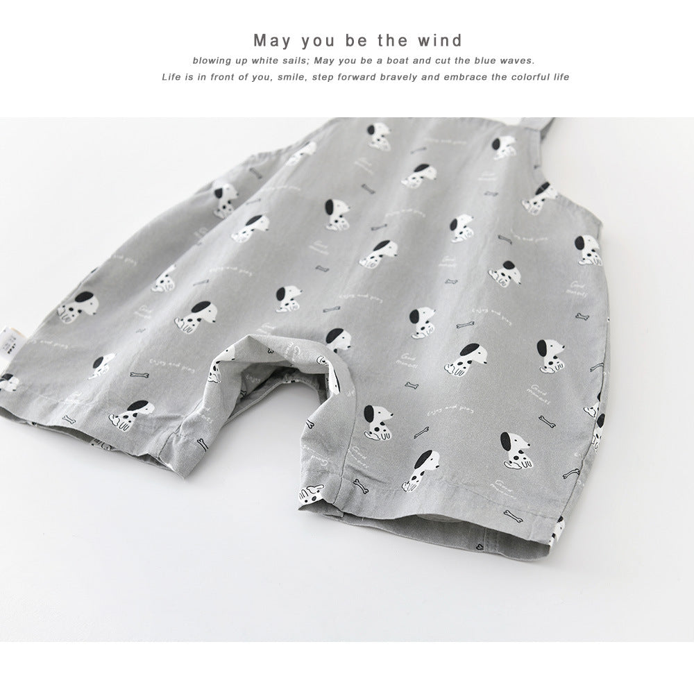 Puppy Graphic Overalls
