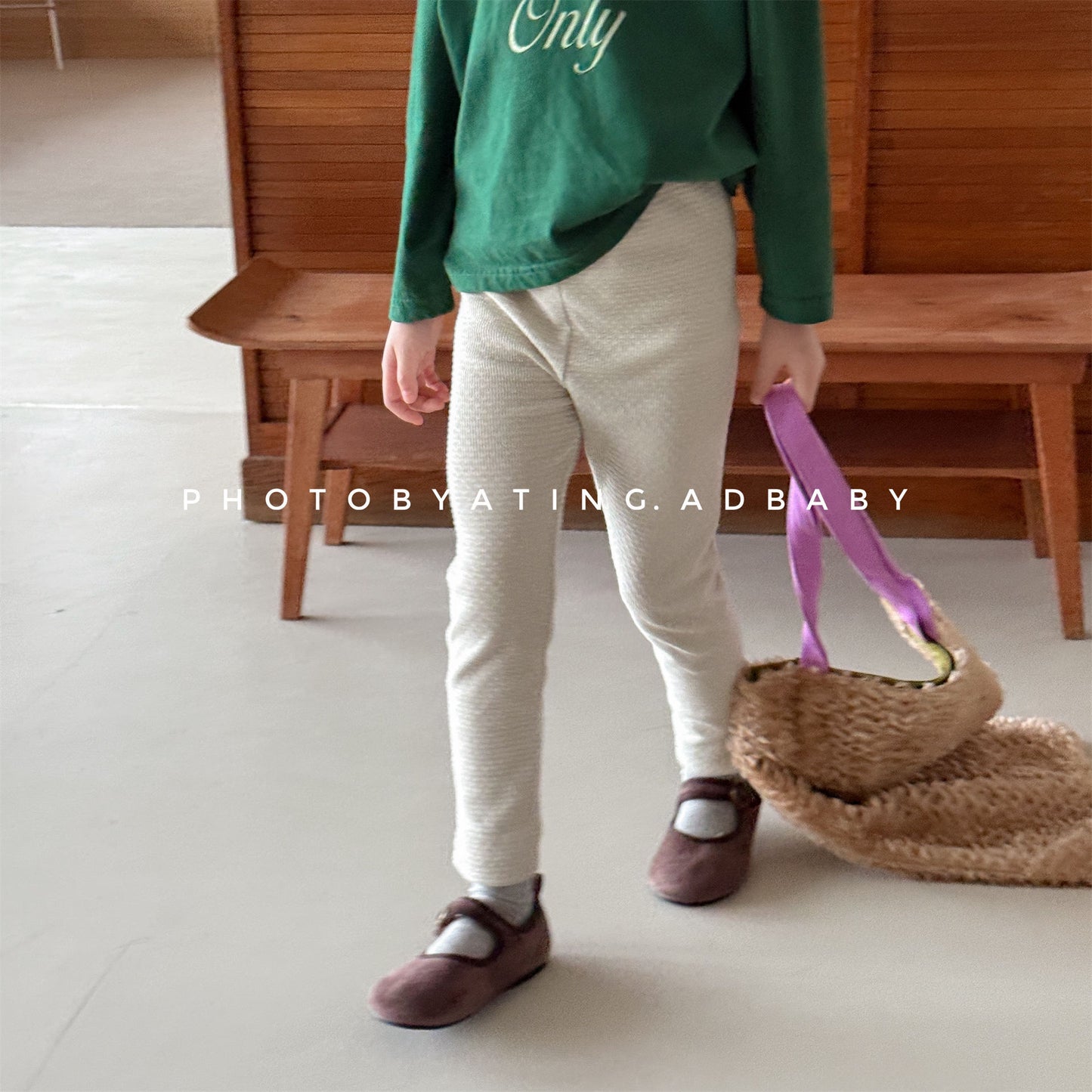 Kids' High-Waist Back Pocket Leggings Pants [mh0014051]