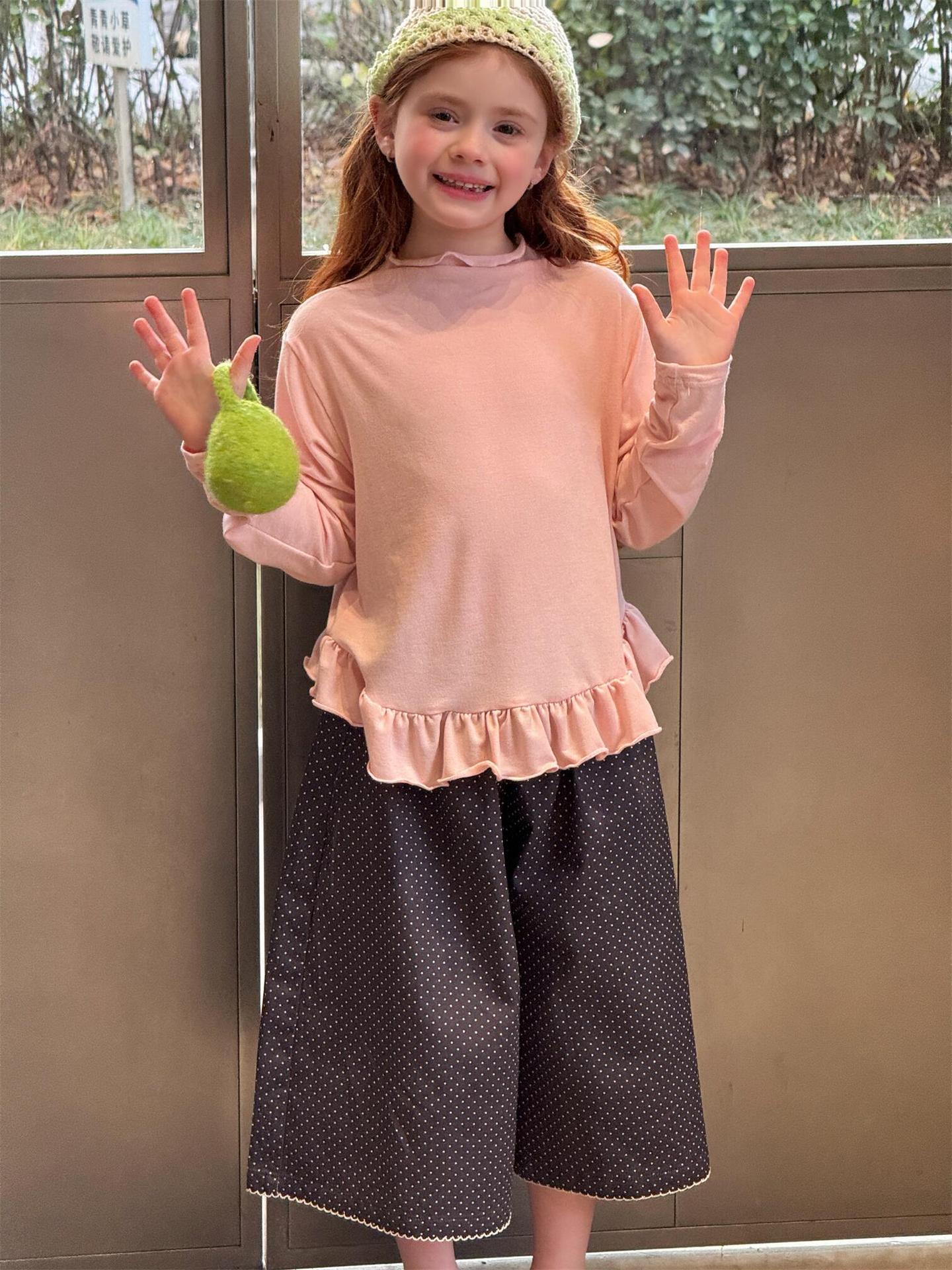 Solid Fungus Edge Soft Top メロウフリル リブトップス【mh0012225】