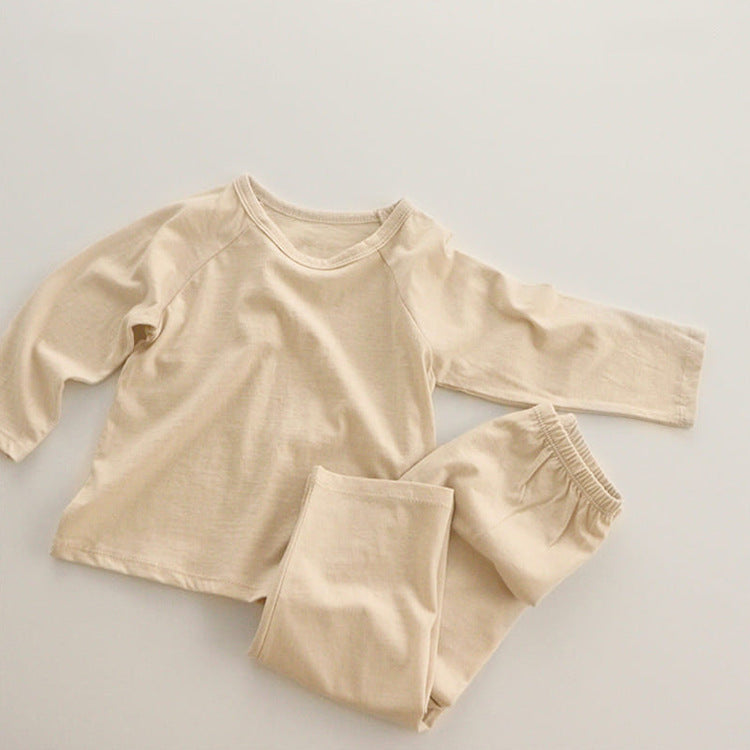 Raglan Sleeve Cotton Lounge Set コットン 無地 ラランスリーブ セットアップ【mh0012667】