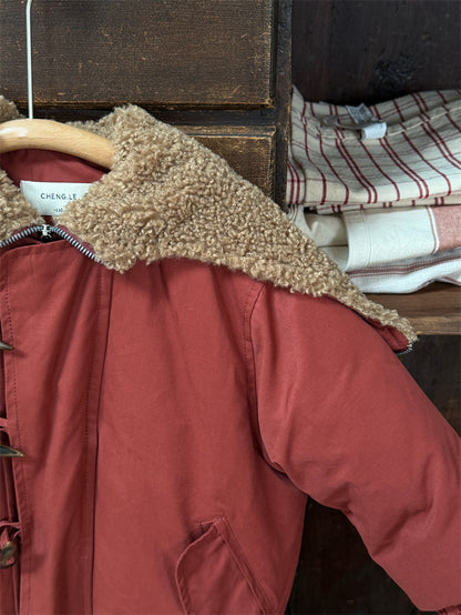 ジャケット 中綿 ボア襟 ダッフル風 トグルボタン ショート丈 アウター【mh0011615】