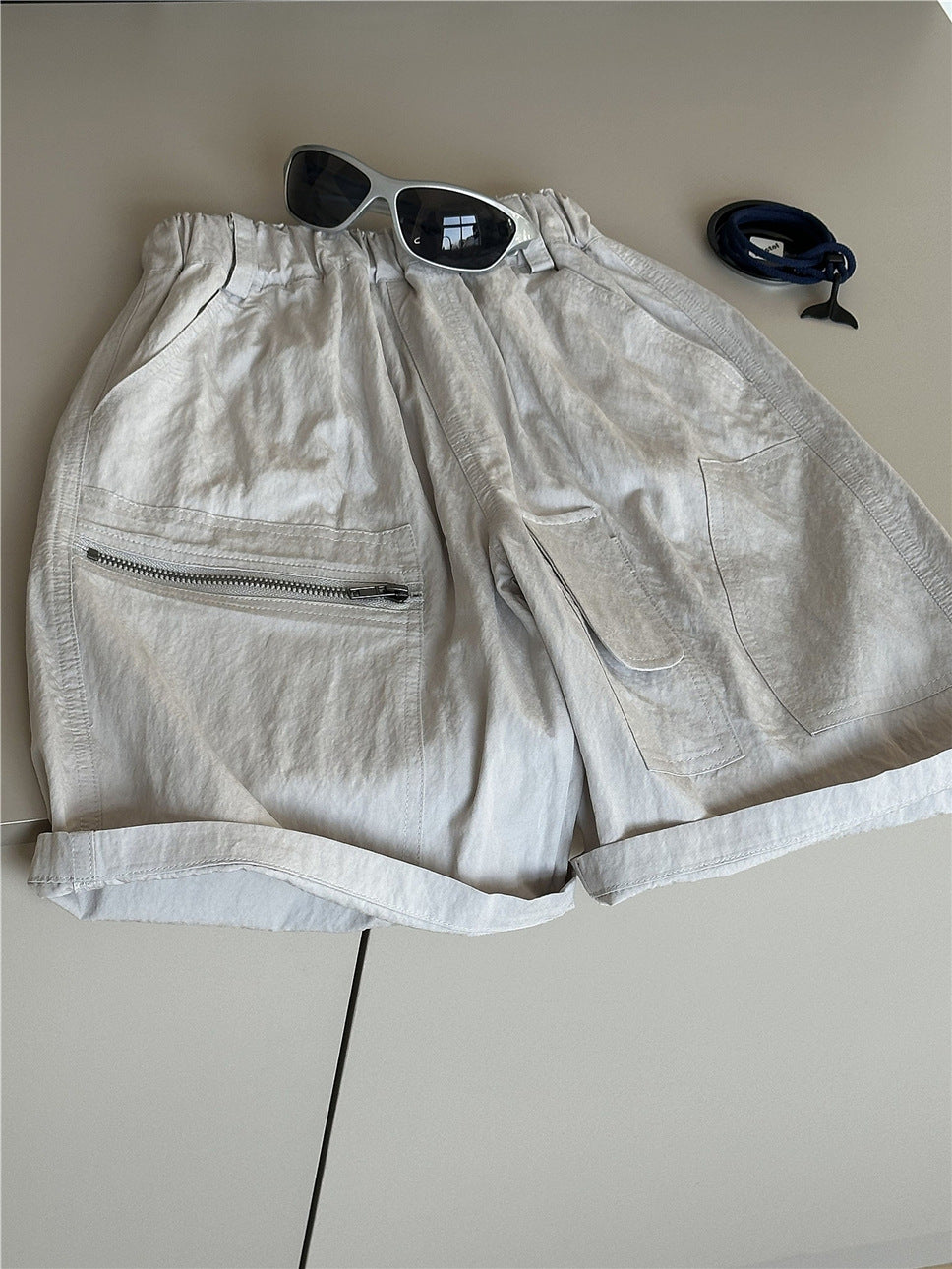 Cooling Zip Shorts 無地 ハーフパンツ【mh0012959】