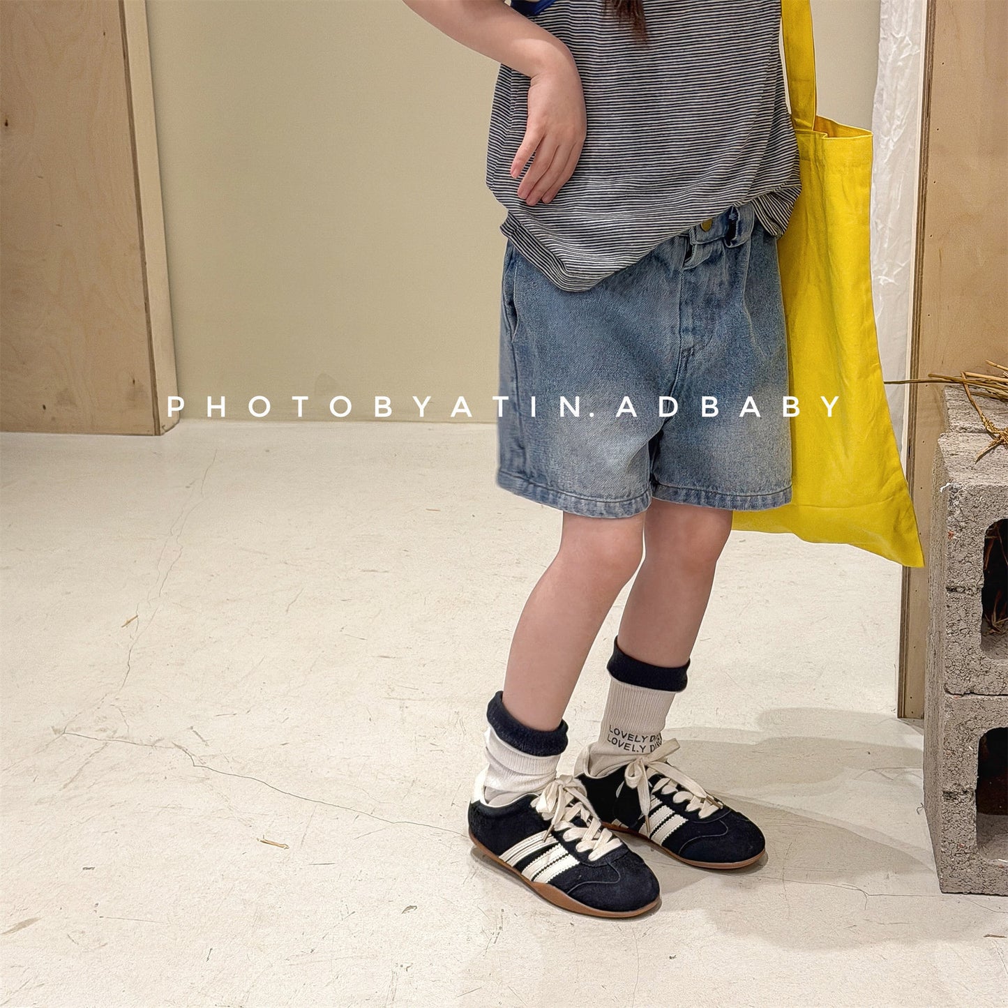 Vintage Washed Denim Shorts ベーシック デニムショートパンツ【mh0013225】
