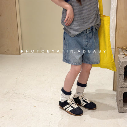 Vintage Washed Denim Shorts ベーシック デニムショートパンツ【mh0013225】