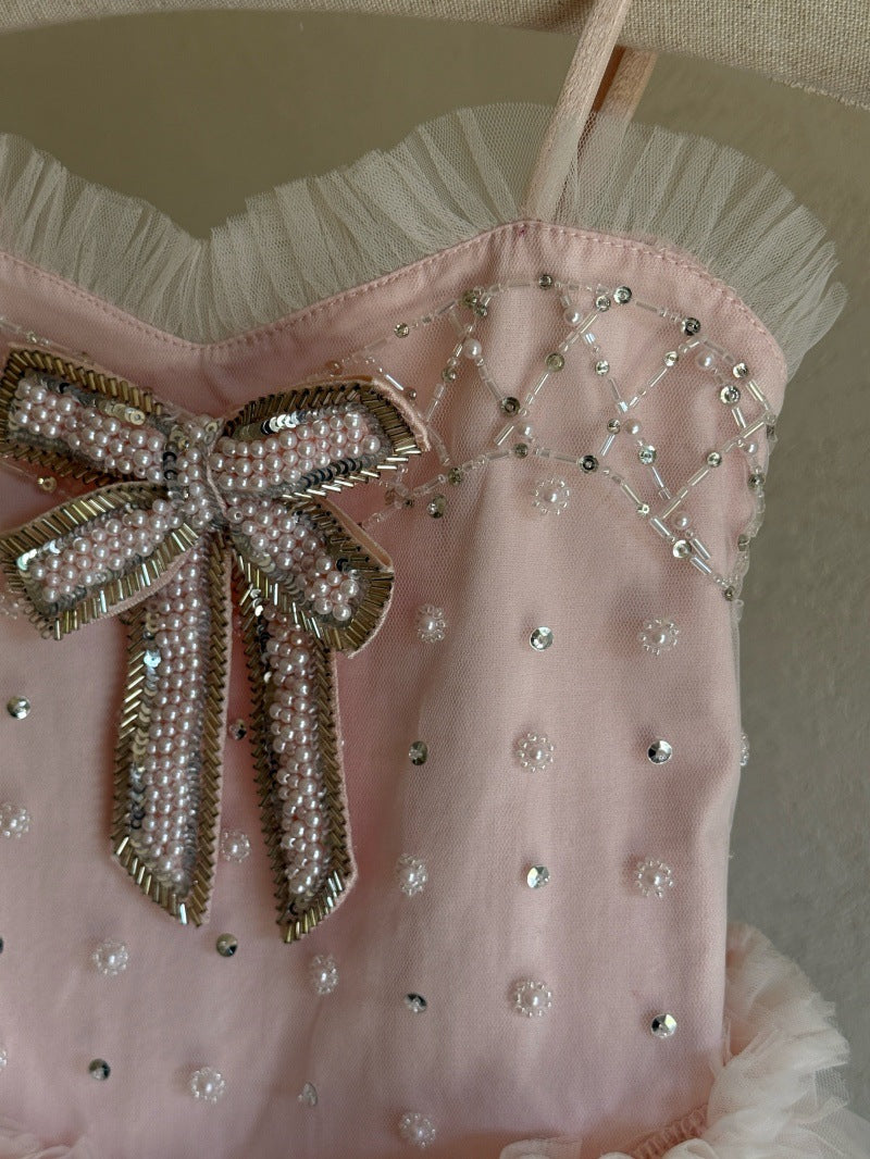 Heavy Industry Pink Tulle Dress ビーズ装飾 キャミソールワンピース【mh0013256】