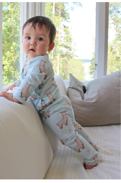 長袖肌着ロンパース/パンツ アニマル/星月プリント ボディスーツ【mh0011724】