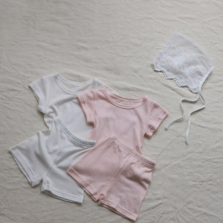 Mesh Cotton Short Set 半袖 パジャマ セット【mh0012607】