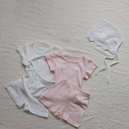 Mesh Cotton Short Set 半袖 パジャマ セット【mh0012607】