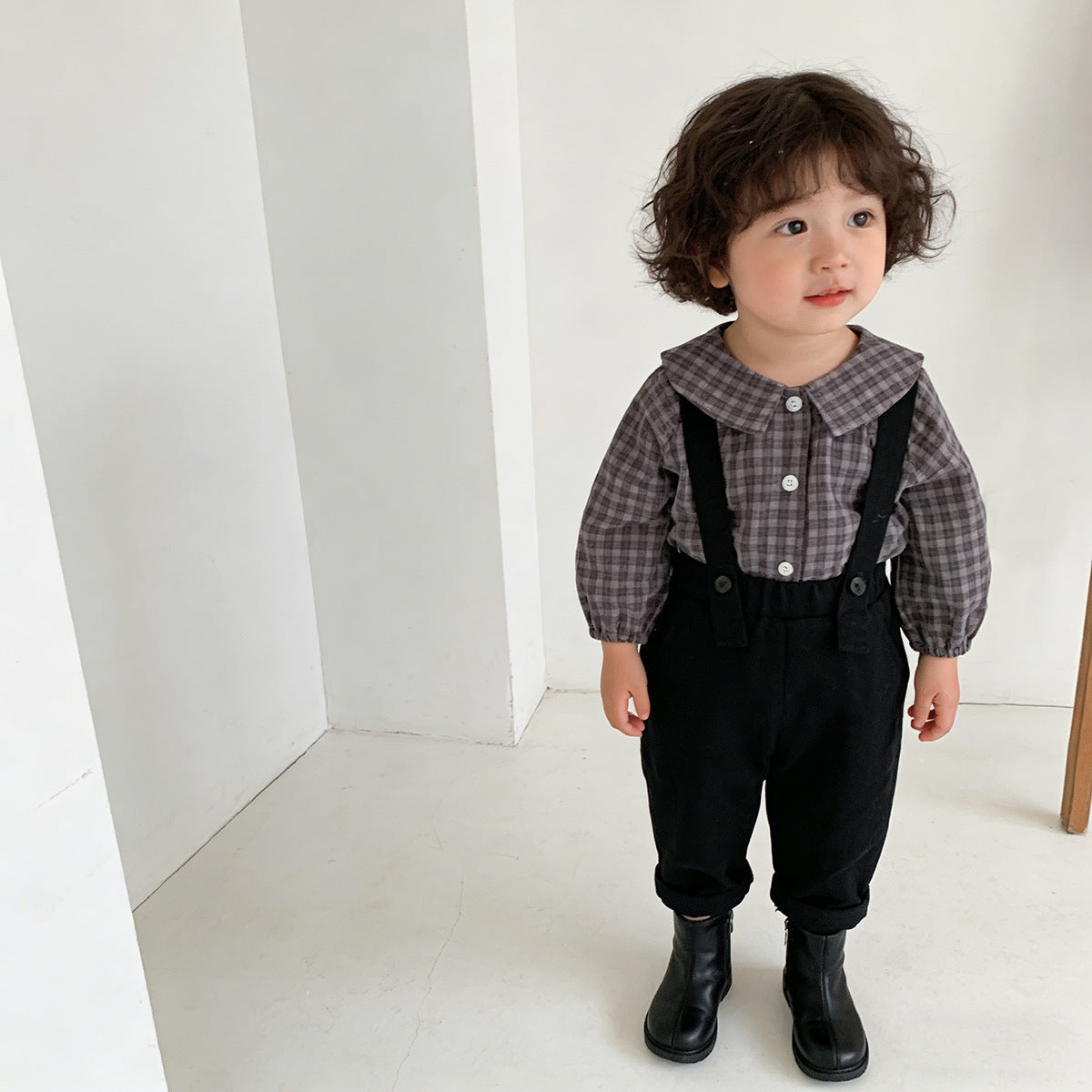 Vintage Plaid Cotton Shirt チェック柄 コットン 長袖シャツ【mh0012498】