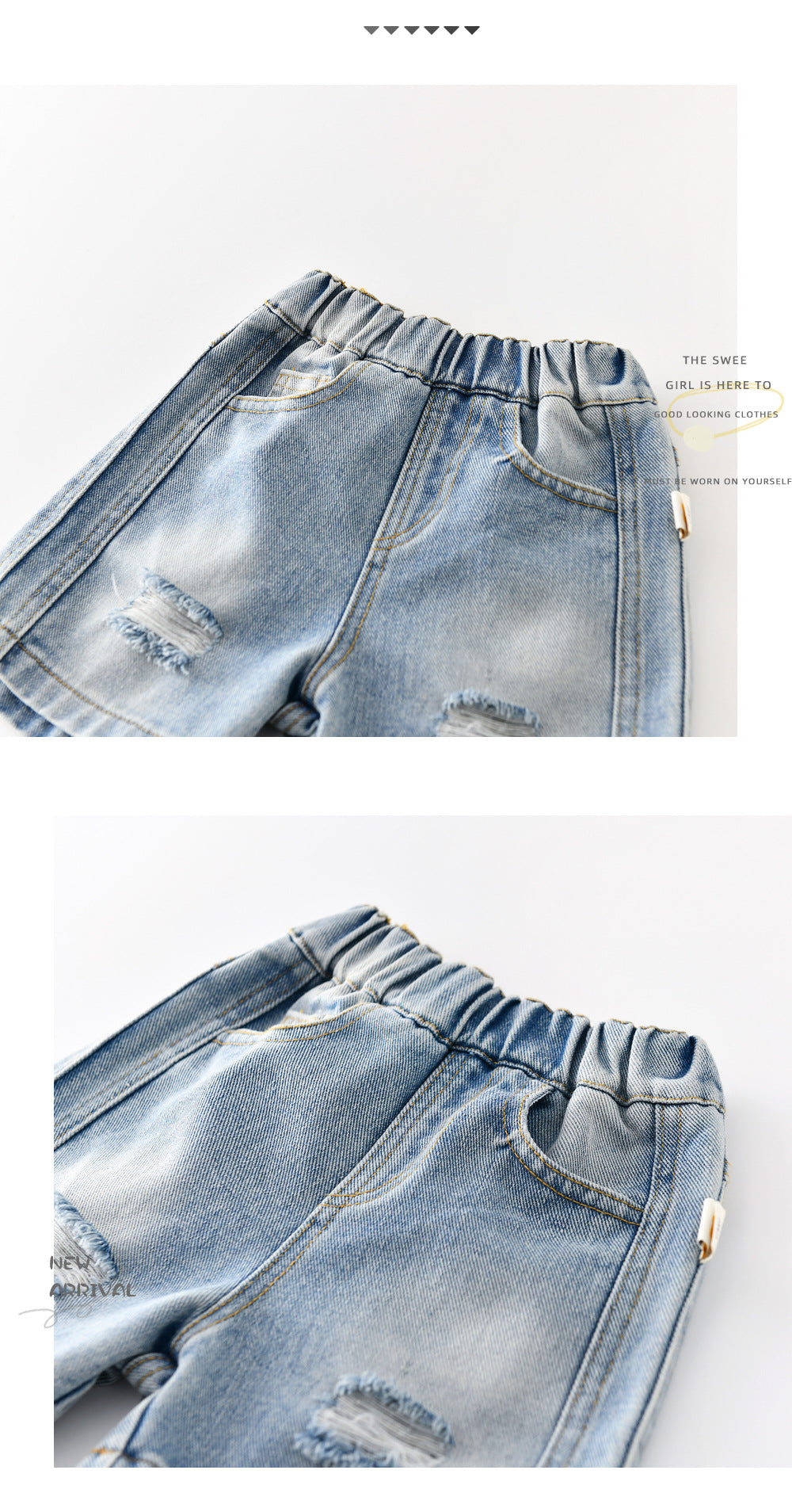 Vintage Distressed Denim Shorts [mh0012853]
