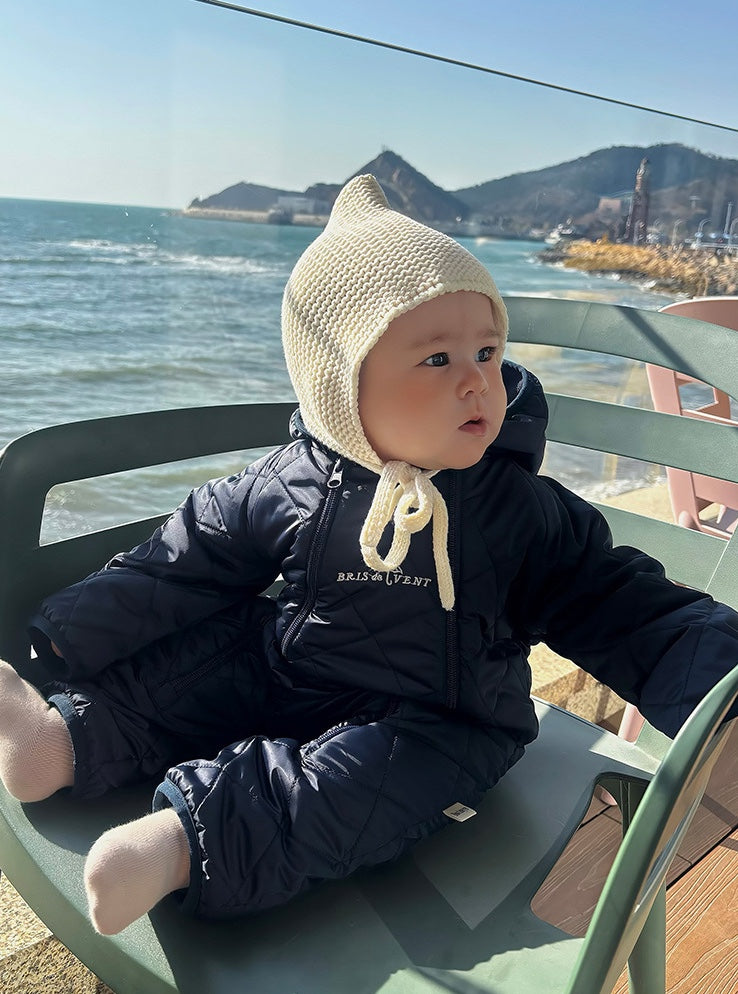 アウタージャンプスーツ 中綿 厚手 フード付 キルティング スキーウェア【mh0011696】