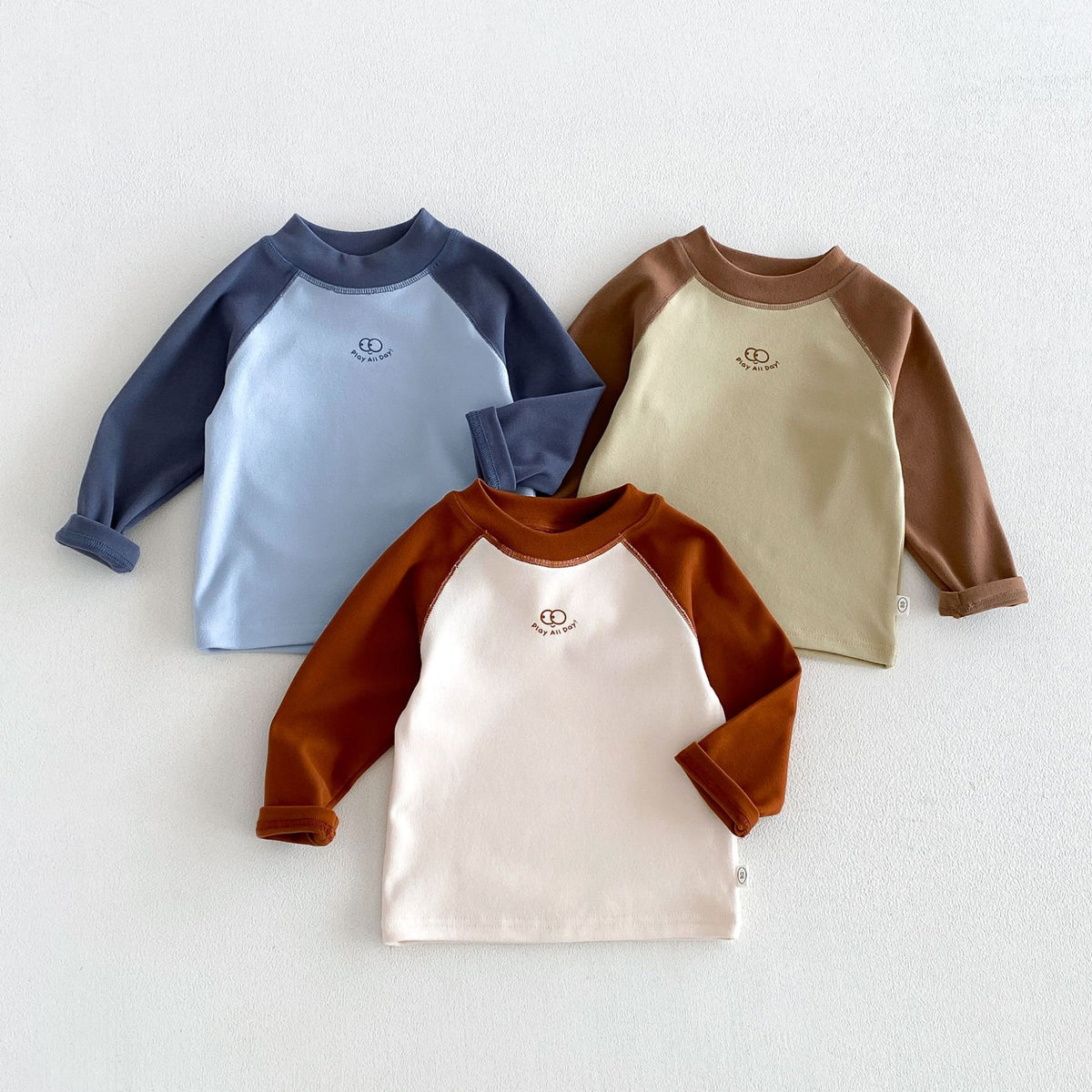 キッズ ラグラン 配色 長袖Tシャツ / ロングパンツ【mh0014770】