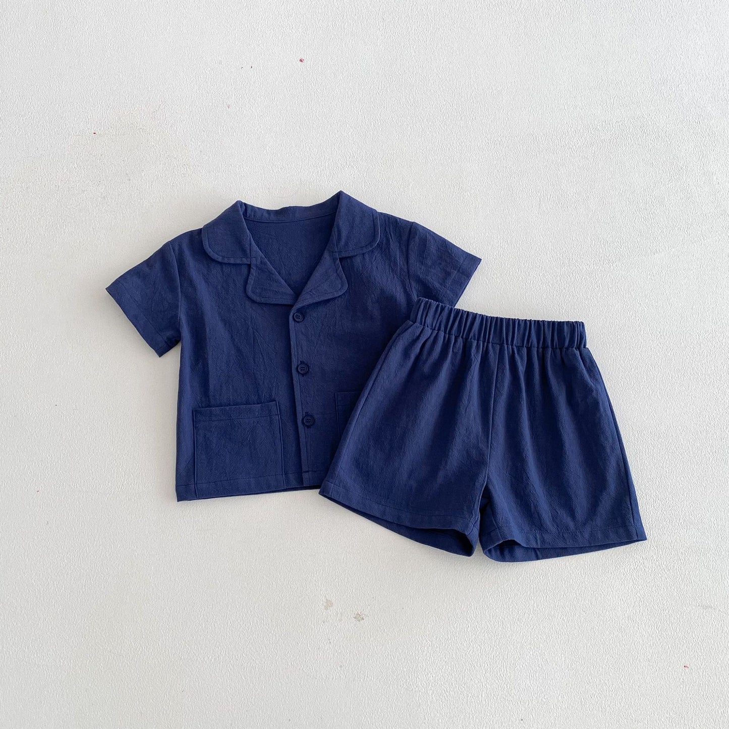 Open Collar Shirt & Shorts Set オープンカラー 半袖 セットアップ【mh0012723】
