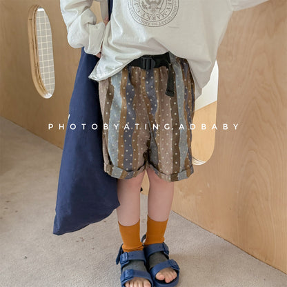 Belted Striped Shorts ストライプ ハーフパンツ【mh0013226】
