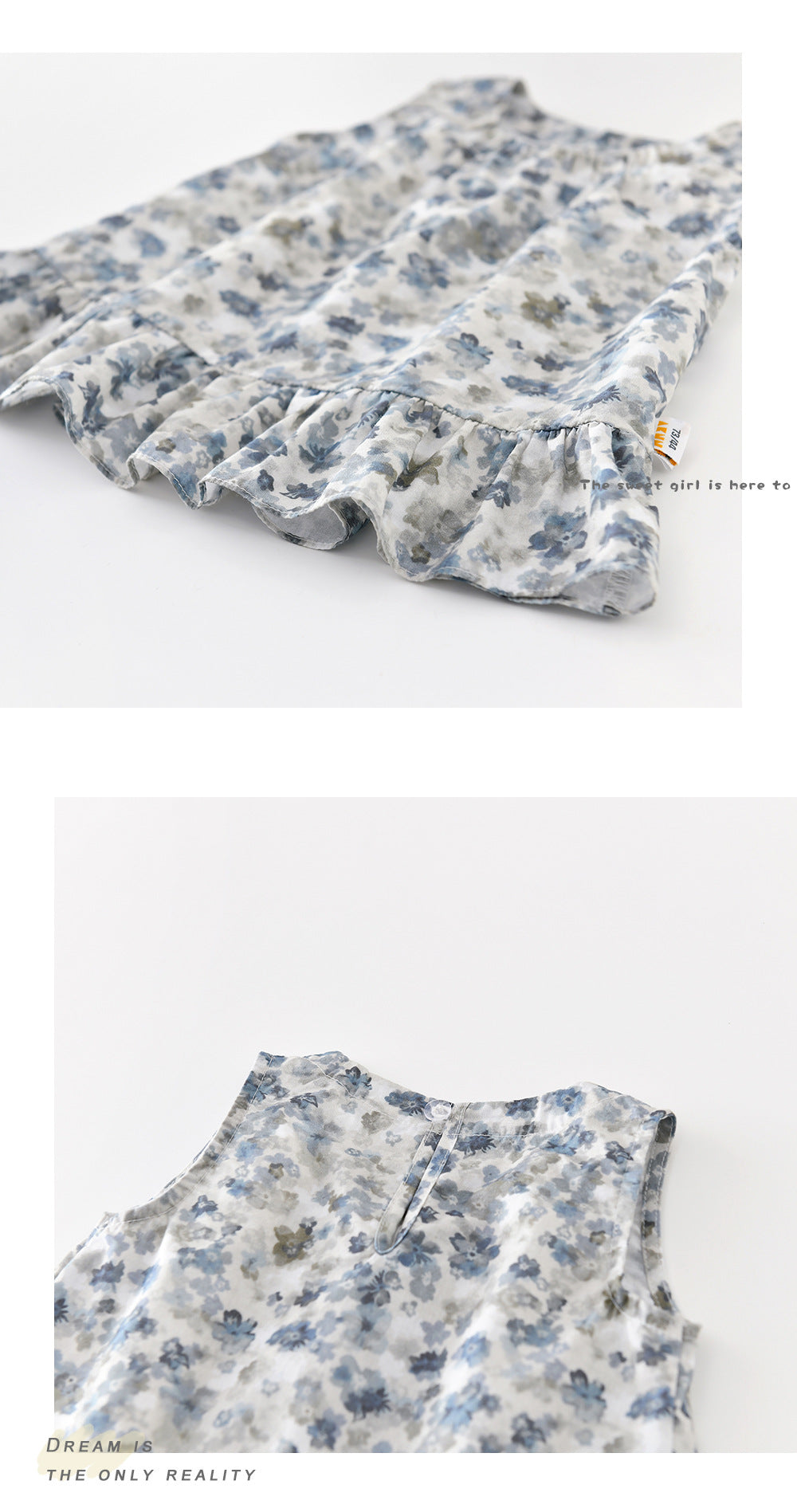 Vintage Floral Top フラワー ノースリーブチュニック【mh0012851】