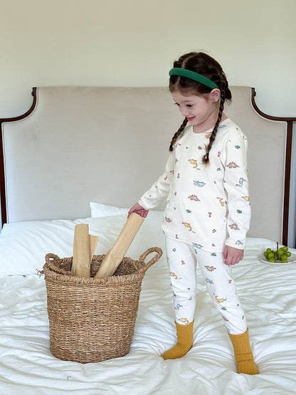 Long Sleeve Printed Pajama Set 長袖 プリント パジャマ セット【mh0012244】