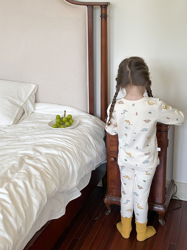 Long Sleeve Printed Pajama Set 長袖 プリント パジャマ セット【mh0012244】