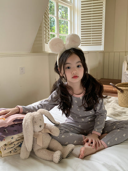 Long Sleeve Printed Pajamas 長袖 プリント パジャマ セット【mh0012243】